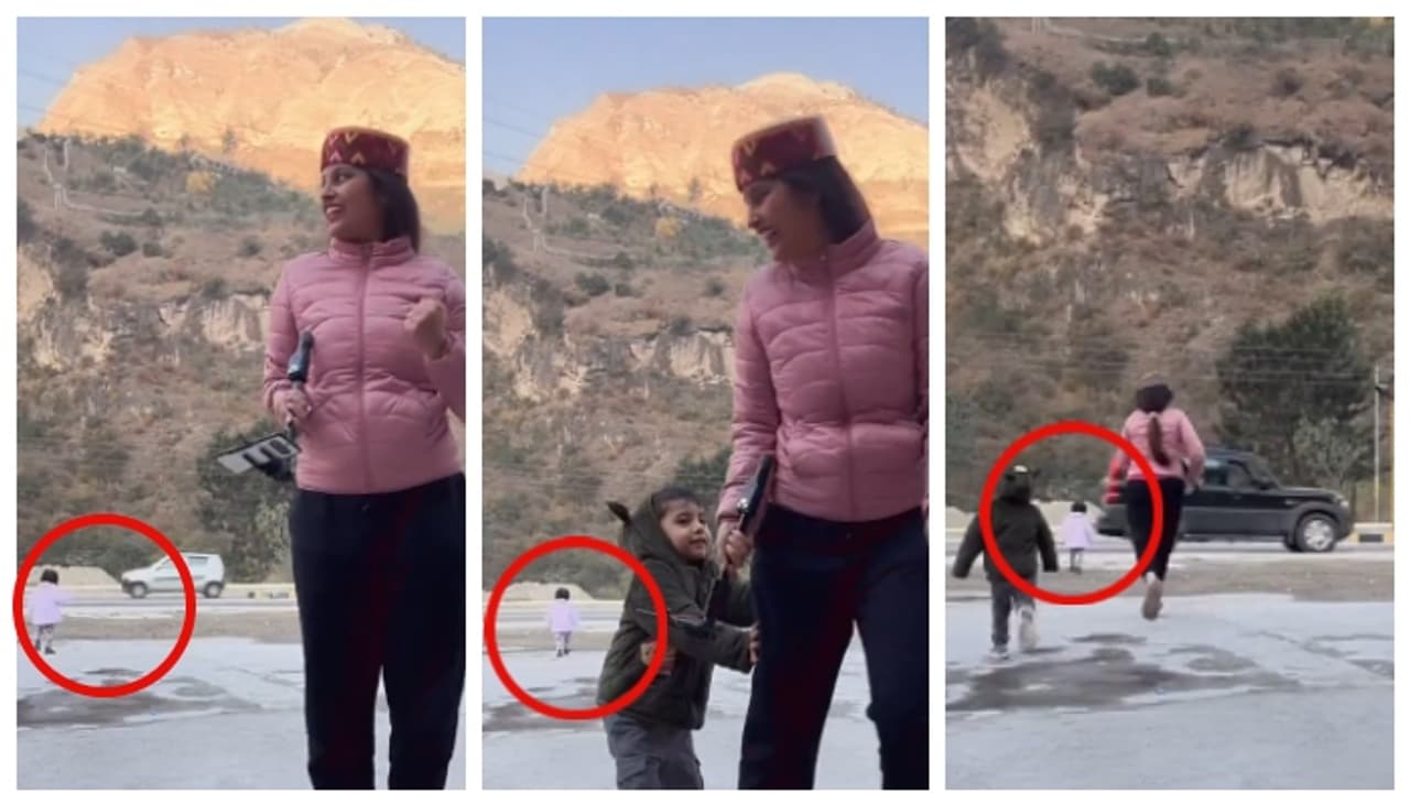 എന്തൊക്കെയാണ് സംഭവിക്കുന്നത്; റീൽസിനായി അമ്മ നൃത്തം ചെയ്യുന്നതിനിടെ കുഞ്ഞ് തിരക്കേറിയ റോഡിലേക്ക്; വീഡിയോ വൈറൽ