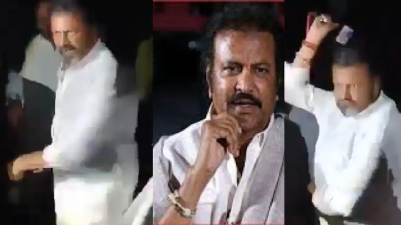 Tension escalates at actor Mohan Babu’s Hyderabad home amid son's entry attempt, journalists attacked (WATCH)