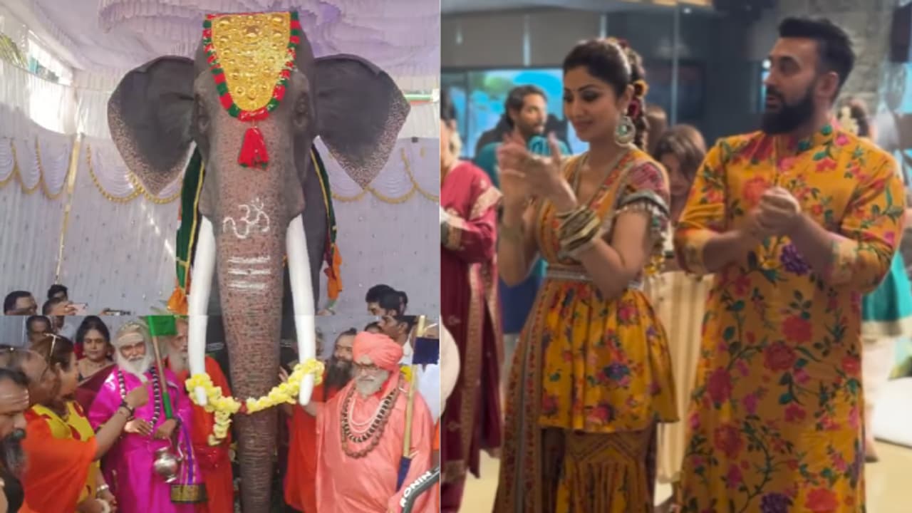 ಶಿಲ್ಪಾ ಶೆಟ್ಟಿ ದಂಪತಿಯಿಂದ ರಂಭಾಪುರಿ ಮಠಕ್ಕೆ ರೋಬೋಟಿಕ್ ಆನೆ ಕೊಡುಗೆ!