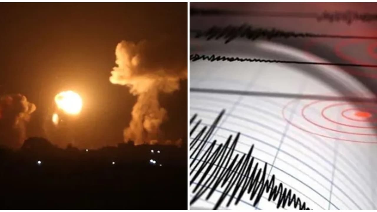 സിറിയയിൽ ഉഗ്ര സ്ഫോടനങ്ങൾ നടത്തി ഇസ്രായേൽ; റിക്ടർ സ്കെയിലിൽ 3.0 തീവ്രതയുള്ള ഭൂകമ്പത്തിന് സമാനമെന്ന് റിപ്പോർട്ട് സിറിയയിൽ ഉഗ്ര സ്ഫോടനങ്ങൾ നടത്തി ഇസ്രായേൽ; റിക്ടർ സ്കെയിലിൽ 3.0 തീവ്രതയുള്ള ഭൂകമ്പത്തിന് സമാനമെന്ന് റിപ്പോർട്ട്