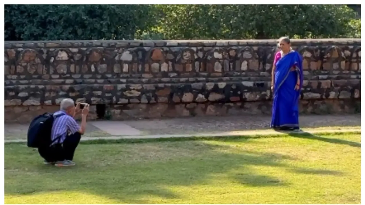 'പൊടിക്ക് ചിൻ അപ്പ്': ഭാര്യയുടെ മികച്ച ഫോട്ടോയ്ക്കായി നിലത്ത് കുത്തിയിരിക്കുന്ന വൃദ്ധന്‍റെ വീഡിയോ വൈറല്‍ 