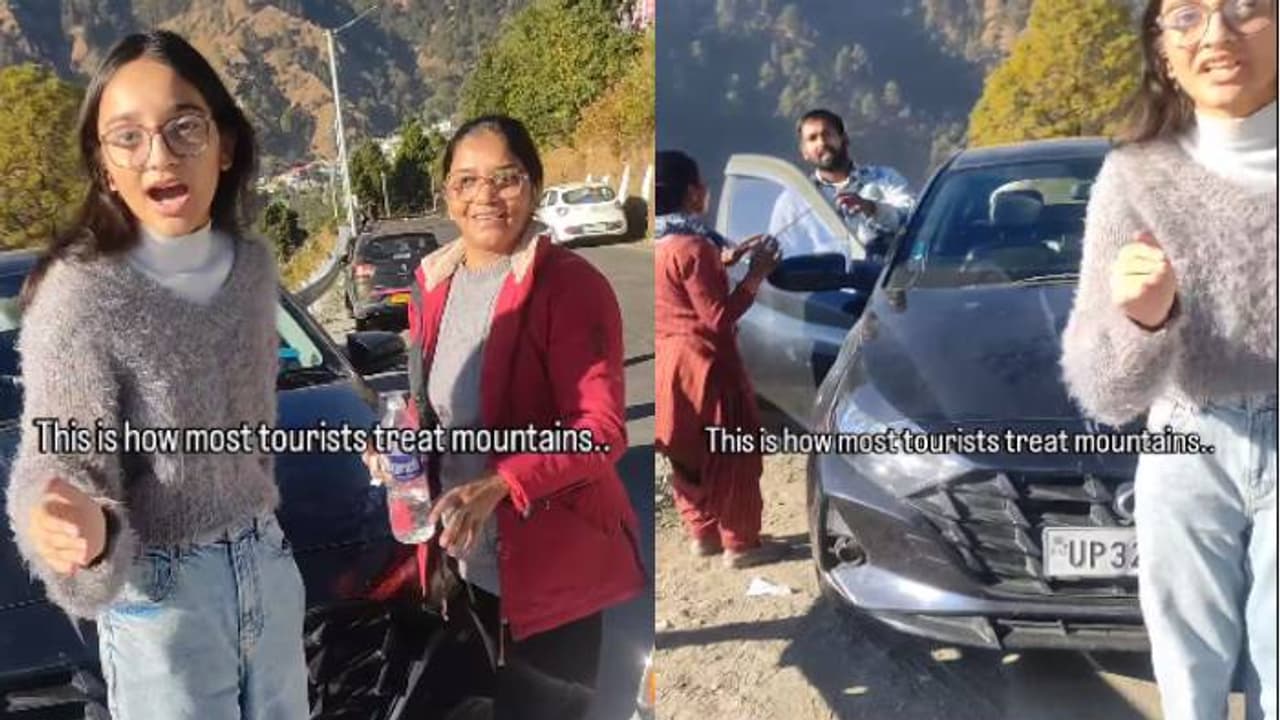 എന്തിനിത് ചെയ്യുന്നു? പറഞ്ഞാലും മനസിലാകില്ല; വഴിയരികിൽ മാലിന്യം വലിച്ചെറിഞ്ഞ് ടൂറിസ്റ്റുകൾ, പ്രതികരിച്ച് യുവതി