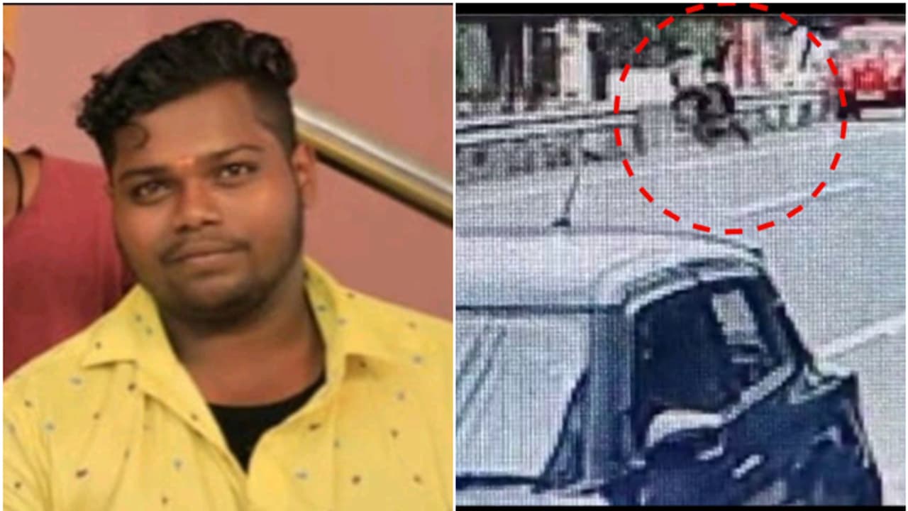 2 പേരുടേയും ഹെൽമറ്റുകൾ തെറിച്ചുപോയി, റോഡിലേക്ക് തെറിച്ചു വീണു; ബൈക്ക് അപകടത്തിൻ്റെ സിസിടിവി ദൃശ്യങ്ങൾ പുറത്ത് 2 പേരുടേയും ഹെൽമറ്റുകൾ തെറിച്ചുപോയി, റോഡിലേക്ക് തെറിച്ചു വീണു; ബൈക്ക് അപകടത്തിൻ്റെ സിസിടിവി ദൃശ്യങ്ങൾ പുറത്ത്