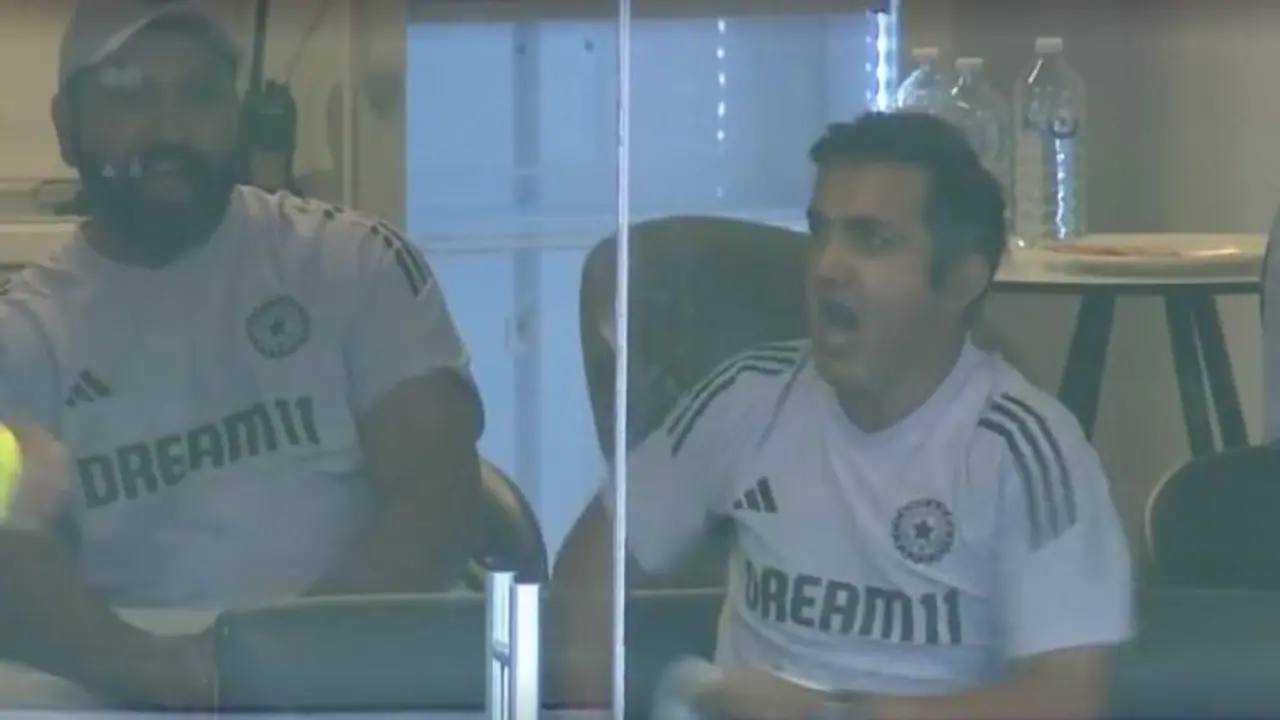 Ind vs aus Gautam Gambhir celebration in Gabba after avoids follow on fans reaction goes viral bgt 2024 Ind vs aus Gautam Gambhir celebration in Gabba after avoids follow on fans reaction goes viral bgt 2024