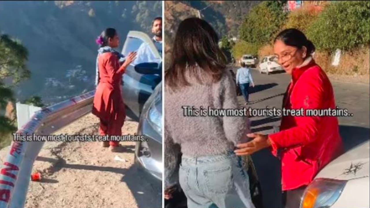 ಗಿರಿ ಪ್ರದೇಶದಲ್ಲಿ ಕಸ ಎಸೆಯಬೇಡಿ ಎಂದ ಸ್ಥಳೀಯರ ಜೊತೆ ಪ್ರವಾಸಿಗರ ಕಿತ್ತಾಟ: ವೀಡಿಯೋ ವೈರಲ್