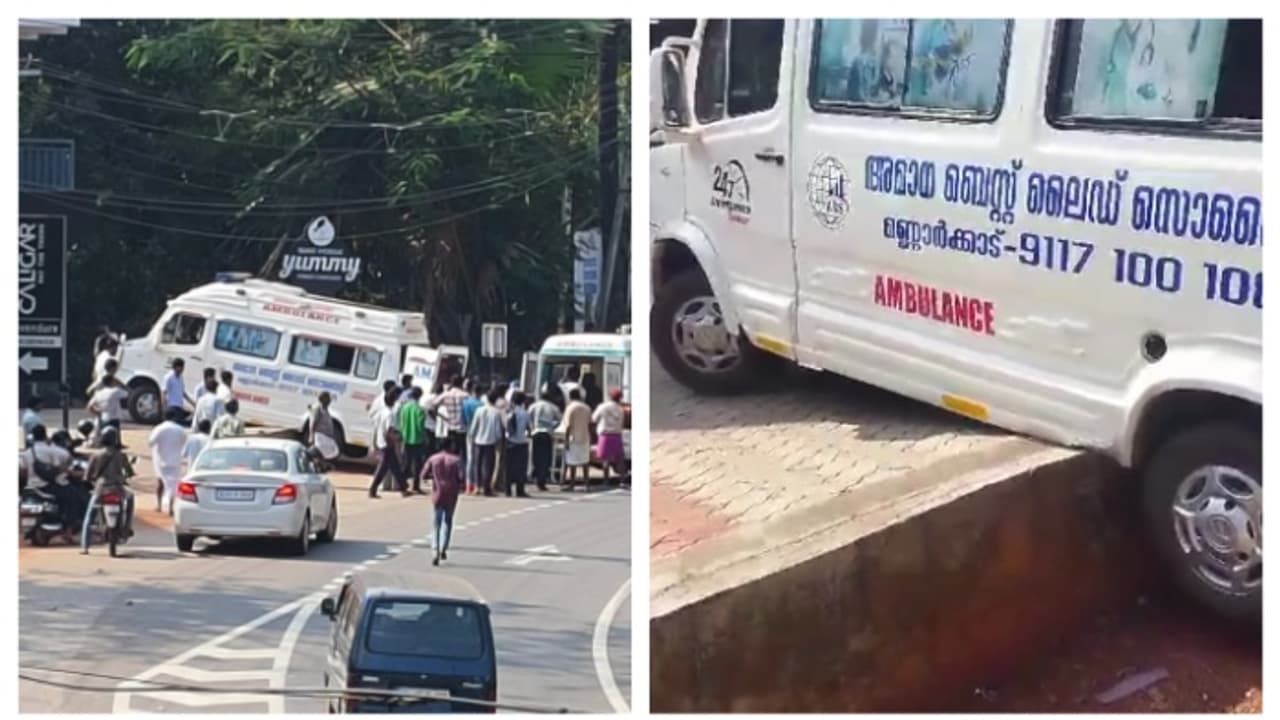 പാലക്കാട് ദേശീയപാതയിൽ രോഗിയുമായി വന്ന ആംബുലൻസ് നിയന്ത്രണം വിട്ട് കടയിലേക്ക് ഇടിച്ചുകയറി അപകടം പാലക്കാട് ദേശീയപാതയിൽ രോഗിയുമായി വന്ന ആംബുലൻസ് നിയന്ത്രണം വിട്ട് കടയിലേക്ക് ഇടിച്ചുകയറി അപകടം