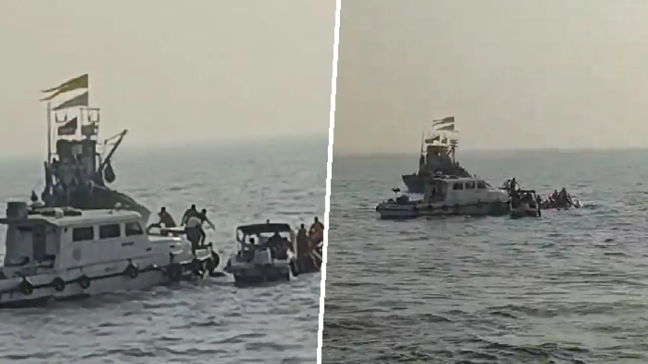 Boat capsizes off Mumbai coast near Gateway of India, 1 dead; rescue efforts continue (WATCH)