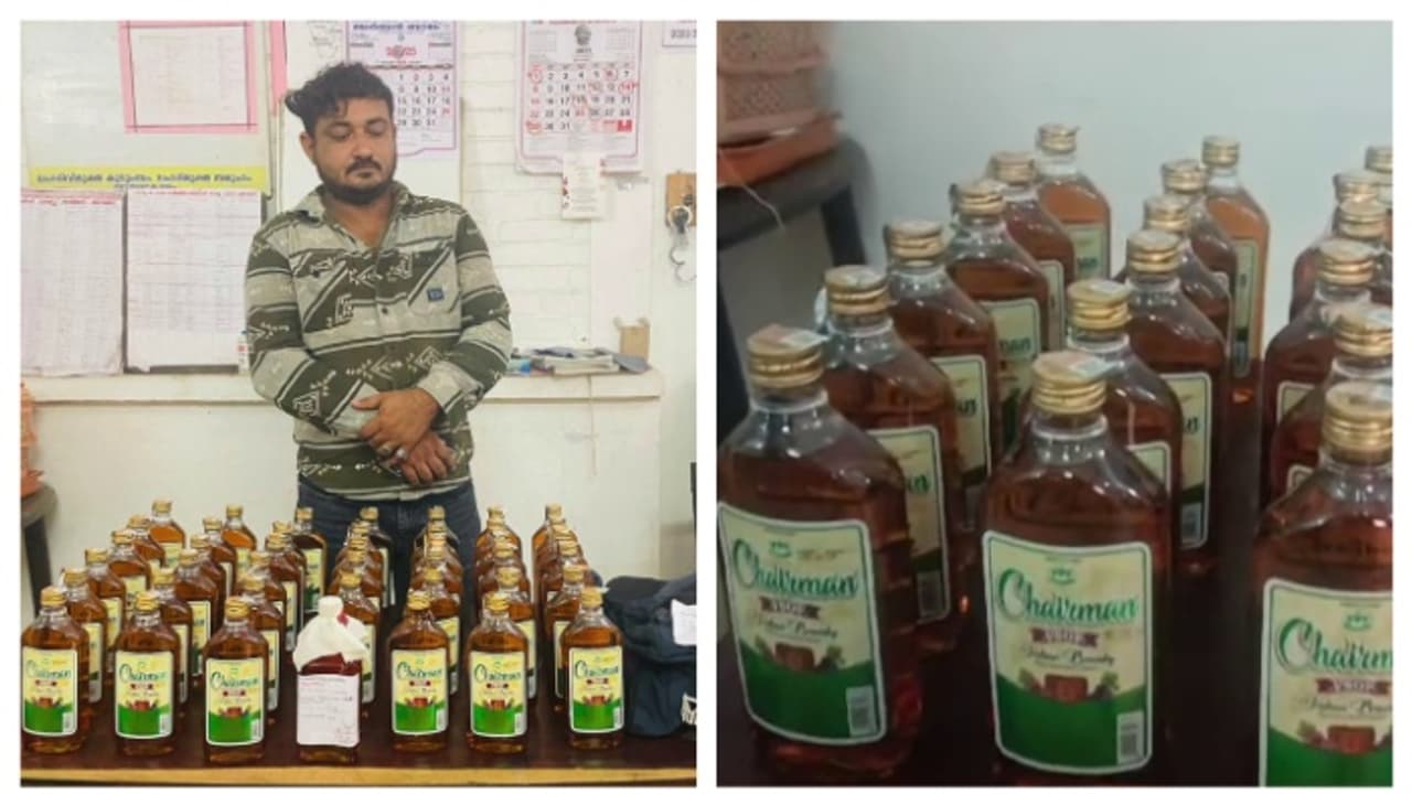 മൊത്തം 42 കുപ്പി; കൊണ്ടുവന്നത് മാഹിയിൽ നിന്ന്; കുഞ്ഞിപ്പള്ളിയിലെ വാഹനപരിശോധനയിൽ വിദേശമദ്യം പിടികൂടി