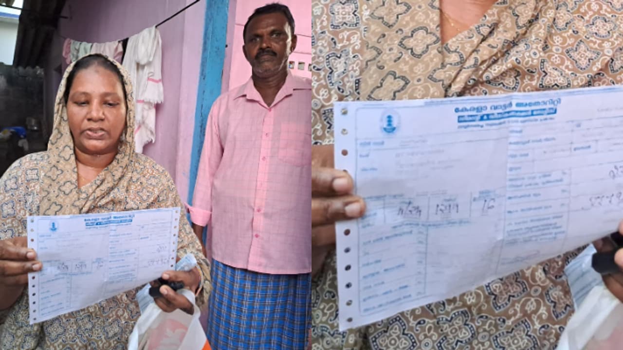 വെള്ളത്തിന് 70,000 രൂപ, ഇതെന്തൊരു ചതിയാ സാറേ! വിഴിഞ്ഞത്ത് വീട്ടമ്മയുടെ വെള്ളംകുടി മുട്ടിച്ച് വാട്ടർ ബില്ല് വെള്ളത്തിന് 70,000 രൂപ, ഇതെന്തൊരു ചതിയാ സാറേ! വിഴിഞ്ഞത്ത് വീട്ടമ്മയുടെ വെള്ളംകുടി മുട്ടിച്ച് വാട്ടർ ബില്ല്