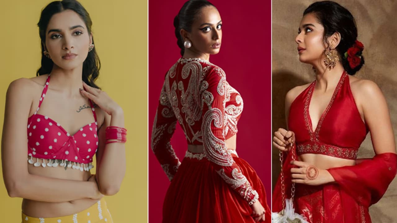 Red Blouse Designs Latest Ideas for Christmas College Party 2024 Red Blouse Designs Latest Ideas for Christmas College Party 2024