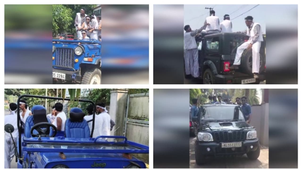 40ലധികം വാഹനങ്ങൾ, മുകളിലിരുന്ന് അഭ്യാസം; അതിരുകടന്ന ക്രിസ്മസ് ആഘോഷം, വിദ്യാര്ത്ഥികള്ക്കെതിരെ നടപടിയുണ്ടാകും 40ലധികം വാഹനങ്ങൾ, മുകളിലിരുന്ന് അഭ്യാസം; അതിരുകടന്ന ക്രിസ്മസ് ആഘോഷം, വിദ്യാര്ത്ഥികള്ക്കെതിരെ നടപടിയുണ്ടാകും