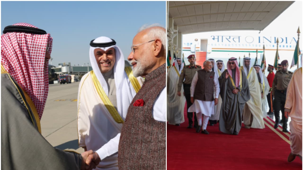 പ്രധാനമന്ത്രി നരേന്ദ്ര മോദി കുവൈത്തിലെത്തി