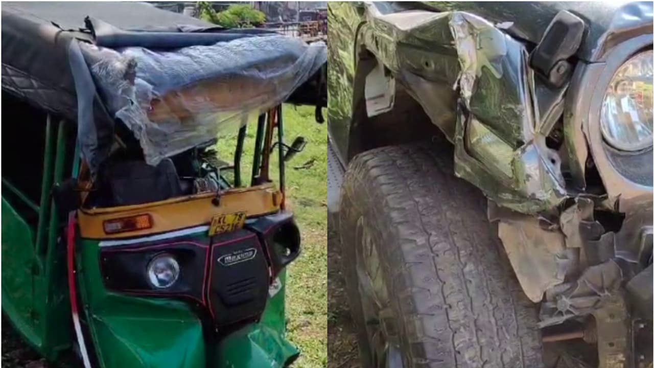 ജീപ്പ് നിയന്ത്രണം വിട്ട് 4 ഓട്ടോറിക്ഷകളിലേക്ക് ഇടിച്ചു കയറി; 4 പേർക്ക് പരിക്ക്, അപകടം കണ്ണൂരിൽ