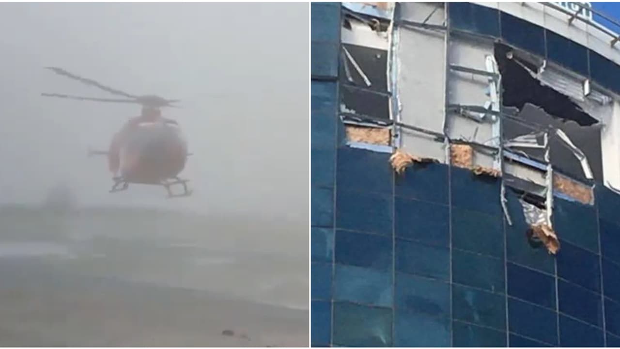ആശുപത്രി കെട്ടിടത്തിന്‍റെ നാലാം നിലയിലേക്ക് വന്നിടിച്ച് ഹെലികോപ്റ്റർ; നാല് പേർക്ക് ദാരുണാന്ത്യം