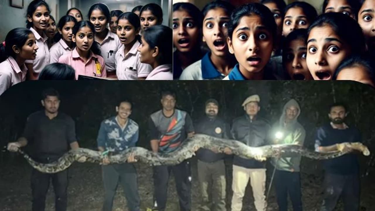 ಬಾಲಕಿಯರ ಹಾಸ್ಟೆಲ್ ಬಳಿ ಬಂದ 17 ಅಡಿ ಉದ್ದದ ಹೆಬ್ಬಾವು!