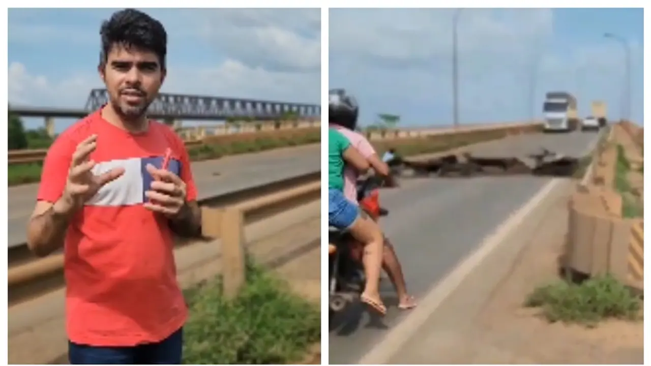 പാലം തകരാറിലാണെന്ന് കൌണ്സിലർ പറഞ്ഞ് തീരും മുന്നേ ഇടിഞ്ഞ് താഴേക്ക്; വീഡിയോ വൈറല് പാലം തകരാറിലാണെന്ന് കൌണ്സിലർ പറഞ്ഞ് തീരും മുന്നേ ഇടിഞ്ഞ് താഴേക്ക്; വീഡിയോ വൈറല്