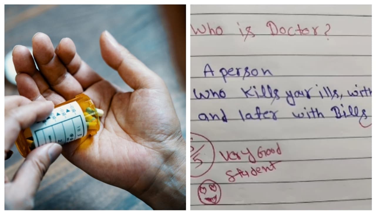 'ആദ്യം മരുന്ന് തന്നും പിന്നെ ബില്ല് തന്നും കൊല്ലും'; ആരാണ് ഡോക്ടറെന്ന ചോദ്യത്തിന്റെ ഉത്തരം വൈറല് 'ആദ്യം മരുന്ന് തന്നും പിന്നെ ബില്ല് തന്നും കൊല്ലും'; ആരാണ് ഡോക്ടറെന്ന ചോദ്യത്തിന്റെ ഉത്തരം വൈറല്