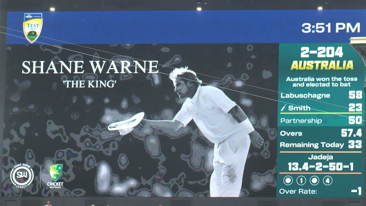 AUS vs IND, Boxing Day Test: MCG pays tribute to Shane Warne with 'Test cap 350' honour; WATCH viral video AUS vs IND, Boxing Day Test: MCG pays tribute to Shane Warne with 'Test cap 350' honour; WATCH viral video