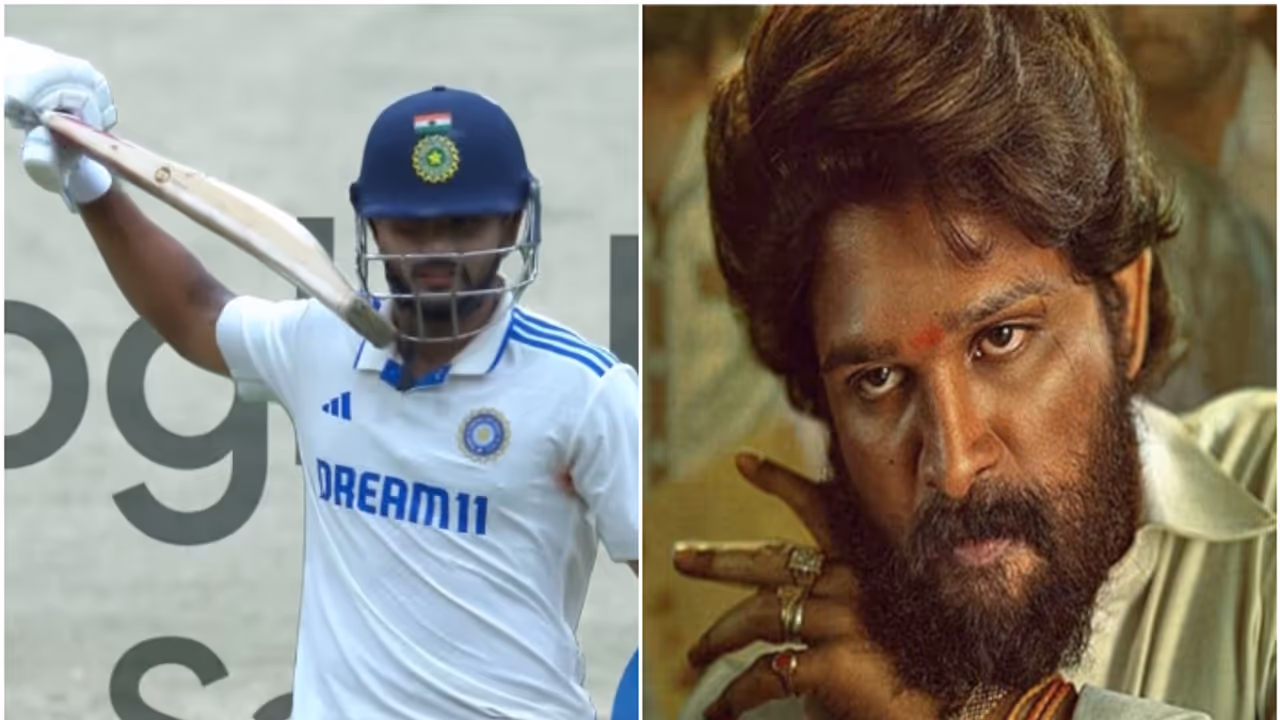 'താഴത്തില്ലെടാ'! അര്‍ധ സെഞ്ചുറി പൂര്‍ത്തിയാക്കിയപ്പോള്‍ പുഷ്പ സ്റ്റൈല്‍ ആഘോഷവുമായി നിതീഷ്