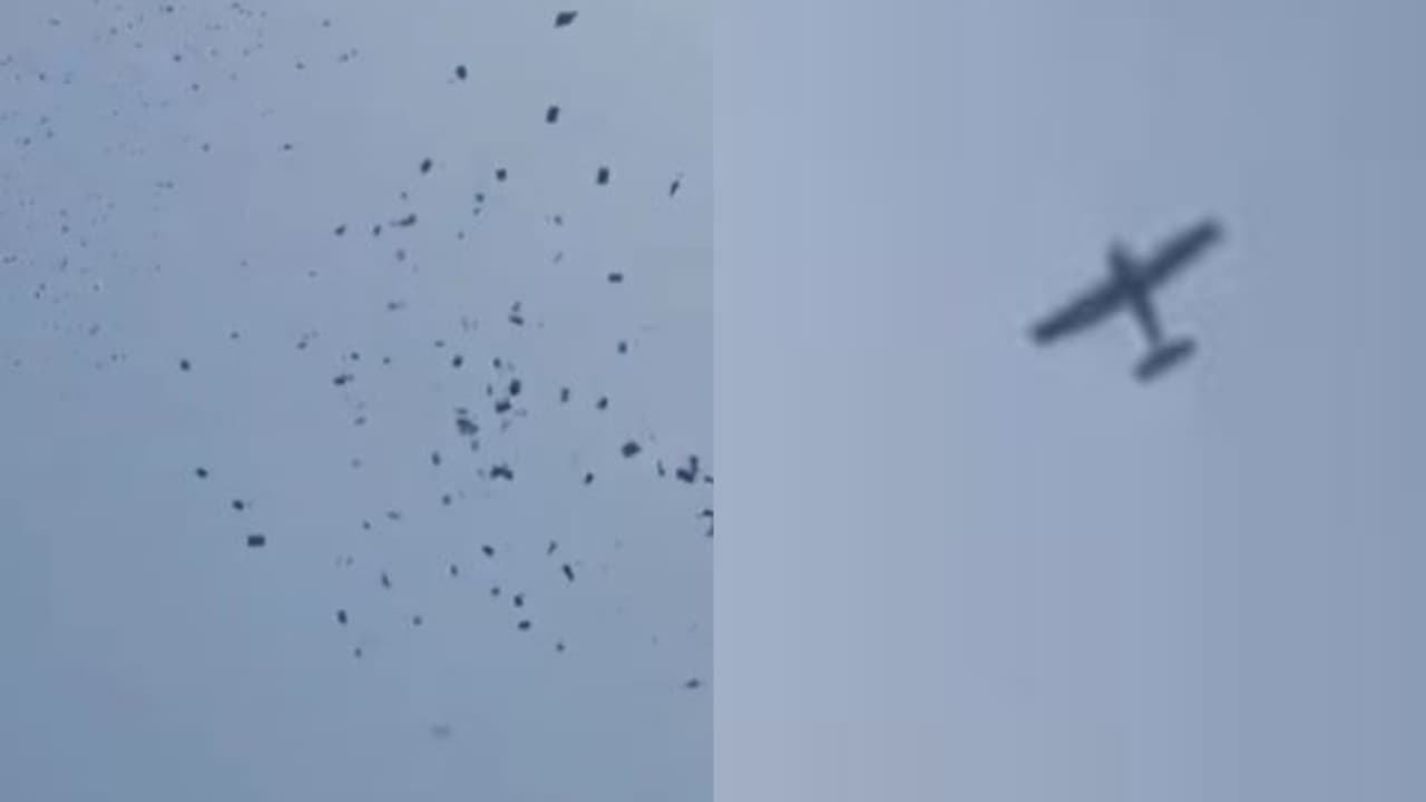 അമ്പമ്പോ! കല്യാണം കൊഴുപ്പിക്കാൻ വധുവിന്‍റെ വീടിന് മുകളിൽ വിമാനത്തിൽ ലക്ഷങ്ങൾ പറത്തി വരന്‍റെ അച്ഛൻ 