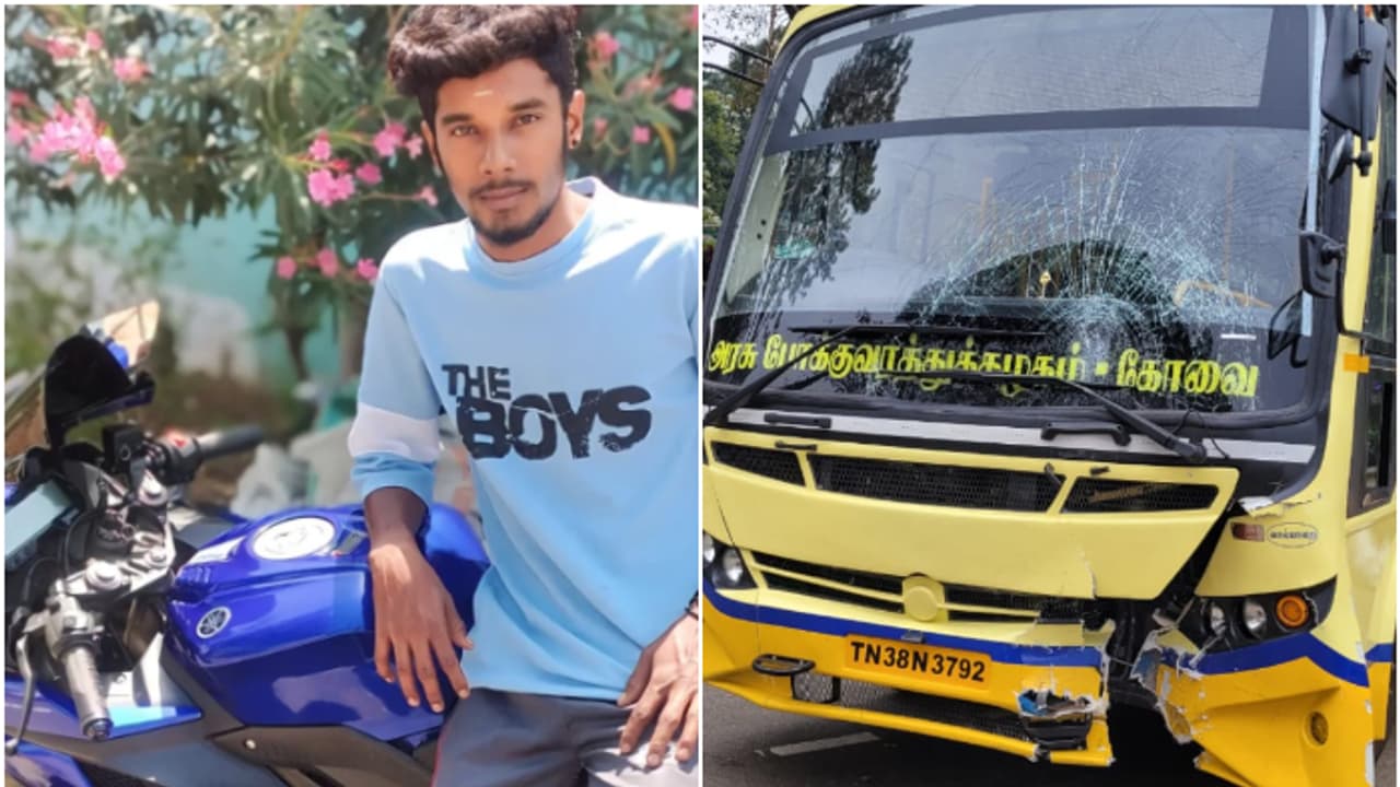 മാതാപിതാക്കളെ കണ്ട് ജോലി സ്ഥലത്തേക്ക് മടങ്ങുന്നതിനിടെ അപകടം; ബസും ബൈക്കും കൂട്ടിയിടിച്ച് യുവാവ് മരിച്ചു മാതാപിതാക്കളെ കണ്ട് ജോലി സ്ഥലത്തേക്ക് മടങ്ങുന്നതിനിടെ അപകടം; ബസും ബൈക്കും കൂട്ടിയിടിച്ച് യുവാവ് മരിച്ചു