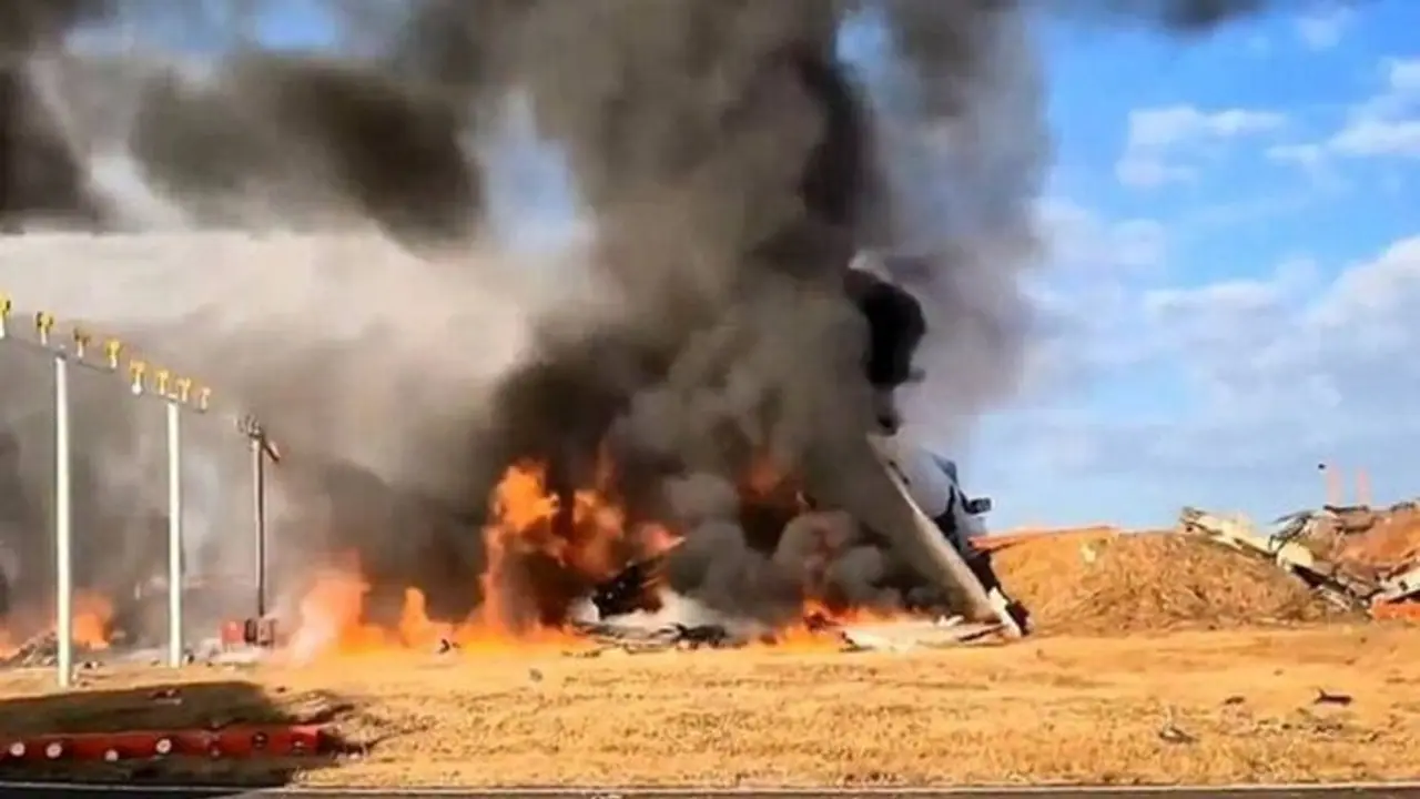 Dramatic video captures moment when plane skidded off runway, burst into flames at South Korea airport (WATCH)