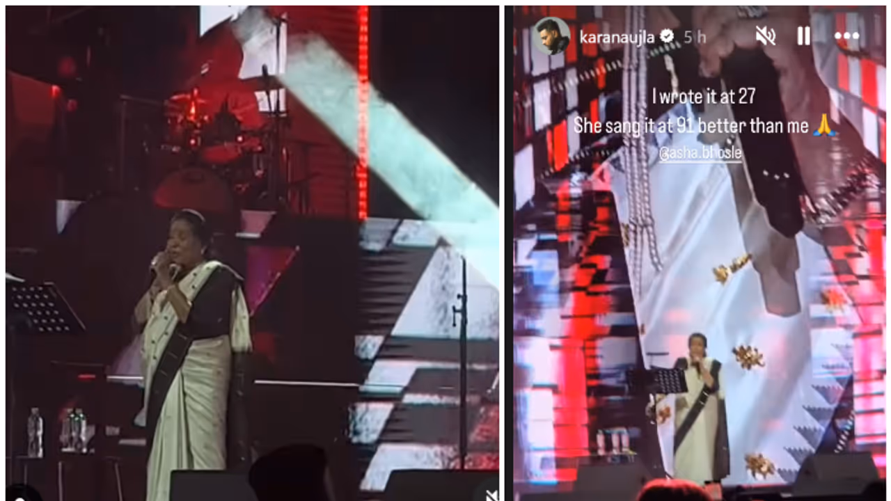 Asha Bhosle’s electrifying performance of Karan Aujla's 'Tauba Tauba' goes VIRAL [WATCH]