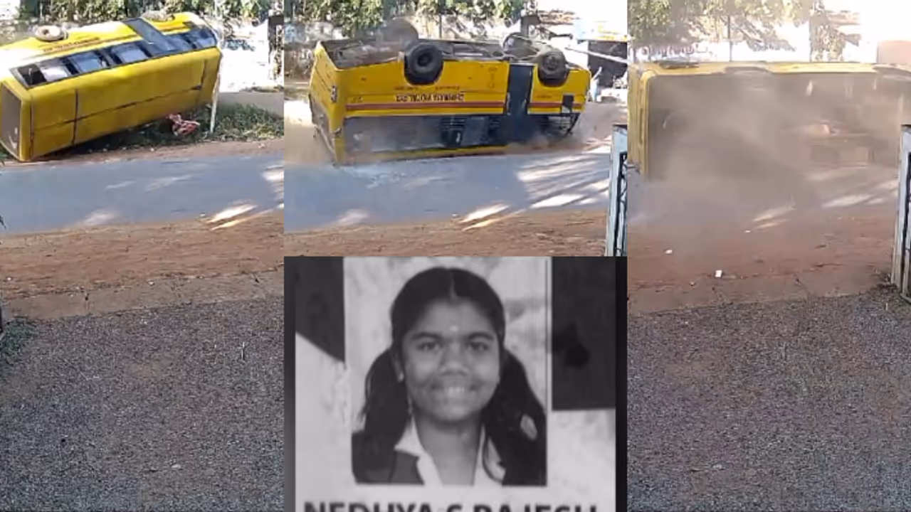 Class 5 student dies, 18 injured in school bus accident in Kannur, disturbing CCTV visuals surfaces (WATCH)