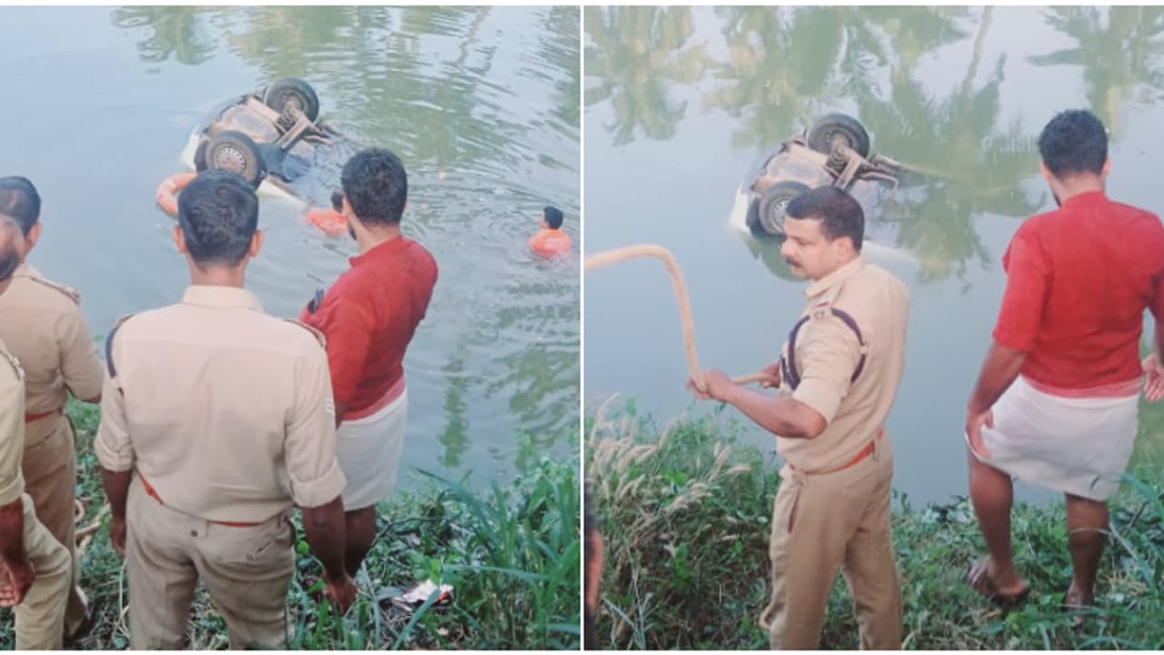 തിരുവന്തപുരത്ത് പാറശ്ശാലയിൽ കാർ കുളത്തിലേക്ക് മറിഞ്ഞ് ഒരാൾ മരിച്ചു; 4 പേർക്ക് പരിക്ക്
