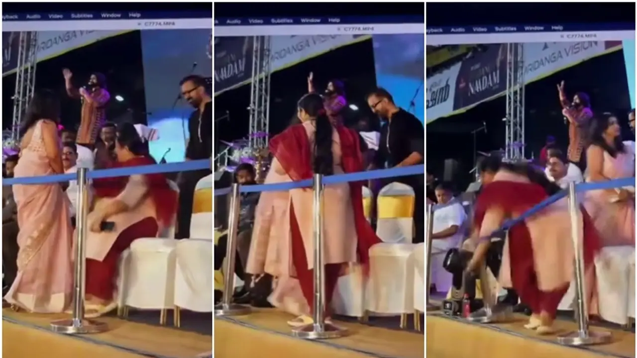 Footage of MLA Uma Thomas' fall from stadium gallery during dance event in Kochi shows safety lapses (WATCH)