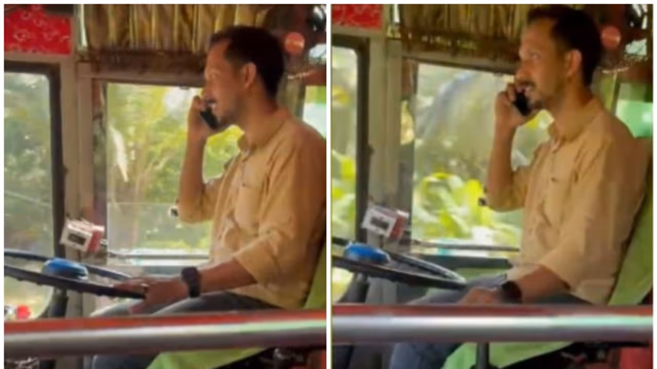 ഒരു കൈയിൽ സ്റ്റിയറിങ്, മറുകൈയിൽ മൊബൈൽ, ബസിൽ നിറയെ യാത്രക്കാർ; യാത്രക്കാരെടുത്ത വീഡിയോയിൽ ഡ്രൈവറുടെ ലൈസൻസ് പോയി ഒരു കൈയിൽ സ്റ്റിയറിങ്, മറുകൈയിൽ മൊബൈൽ, ബസിൽ നിറയെ യാത്രക്കാർ; യാത്രക്കാരെടുത്ത വീഡിയോയിൽ ഡ്രൈവറുടെ ലൈസൻസ് പോയി