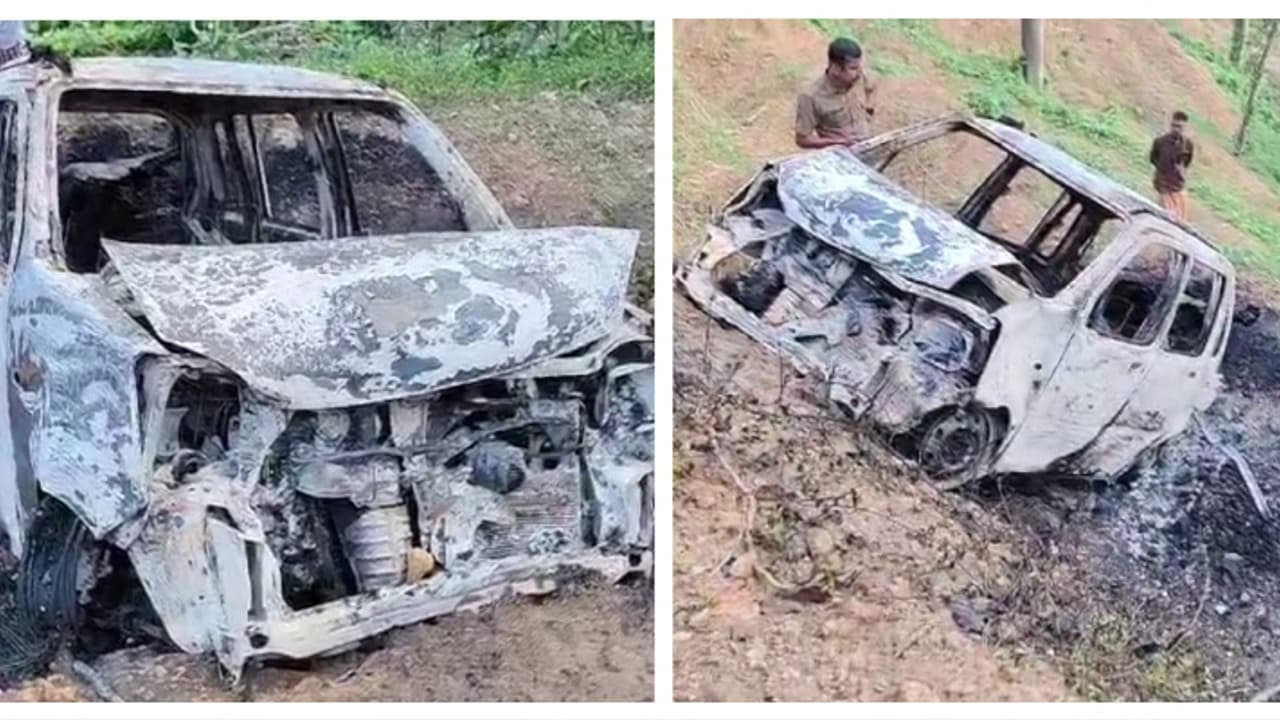 അഞ്ചലിൽ താഴ്ചയിലേക്ക് മറിഞ്ഞ് കത്തിയ നിലയിൽ കാർ, അകത്ത് കത്തിക്കരിഞ്ഞ മൃതദേഹം; അന്വേഷണമാരംഭിച്ച് പൊലീസ് അഞ്ചലിൽ താഴ്ചയിലേക്ക് മറിഞ്ഞ് കത്തിയ നിലയിൽ കാർ, അകത്ത് കത്തിക്കരിഞ്ഞ മൃതദേഹം; അന്വേഷണമാരംഭിച്ച് പൊലീസ്
