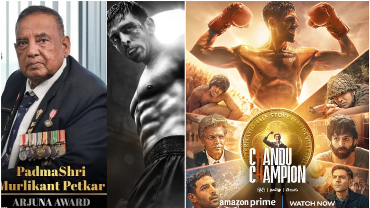 Kartik Aaryan congratulates the real 'Champion' Murlikant Petkar for receiving the Arjuna Award; Read