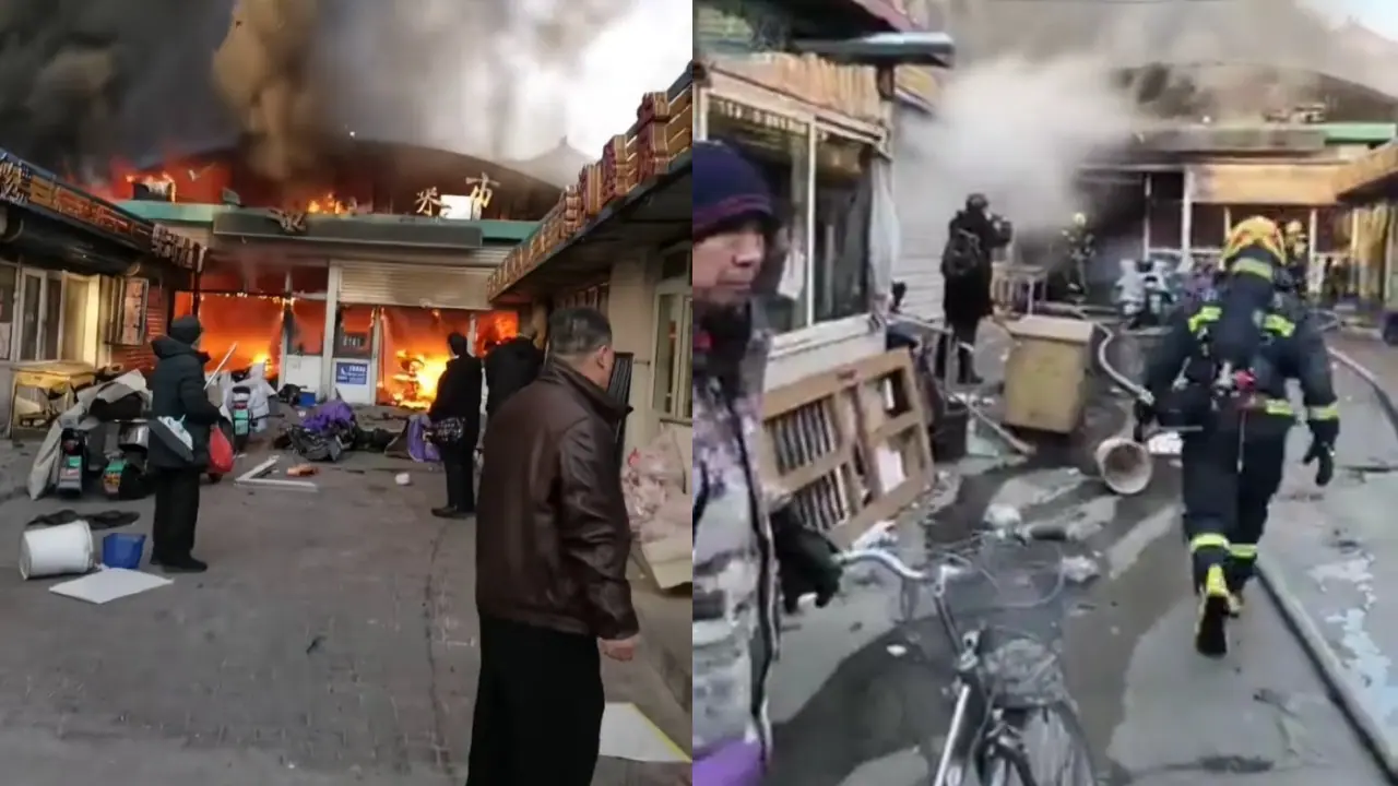 China: 8 dead, 15 injured in deadly fire at Zhangjiakou City's food market; dramatic video goes viral (WATCH) China: 8 dead, 15 injured in deadly fire at Zhangjiakou City's food market; dramatic video goes viral (WATCH)