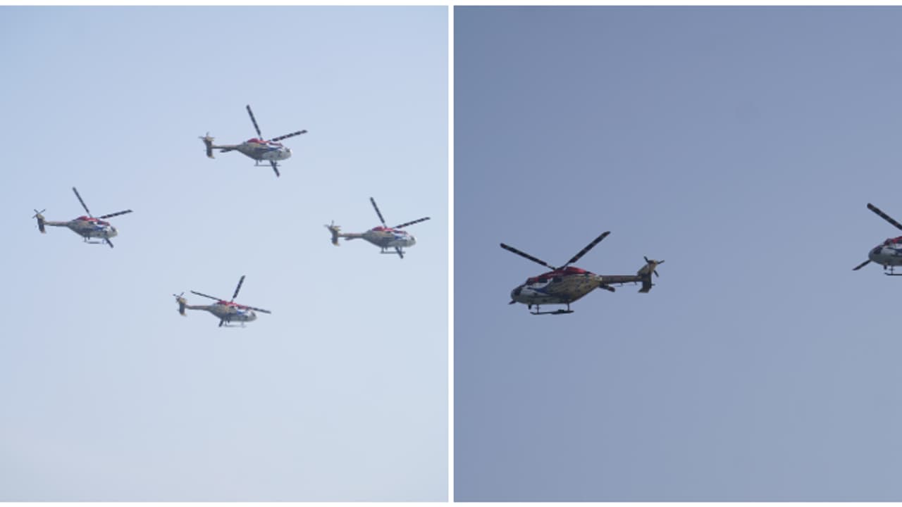 ശ്വാസം നിലച്ച് പോയ നിമിഷം; 2 ഹെലികോപ്റ്ററുകൾ നേരെ, 2 എണ്ണം കുറുകെ...; ത്രസിപ്പിച്ച് സാരംഗ്, അത്ഭുത പ്രകടനം