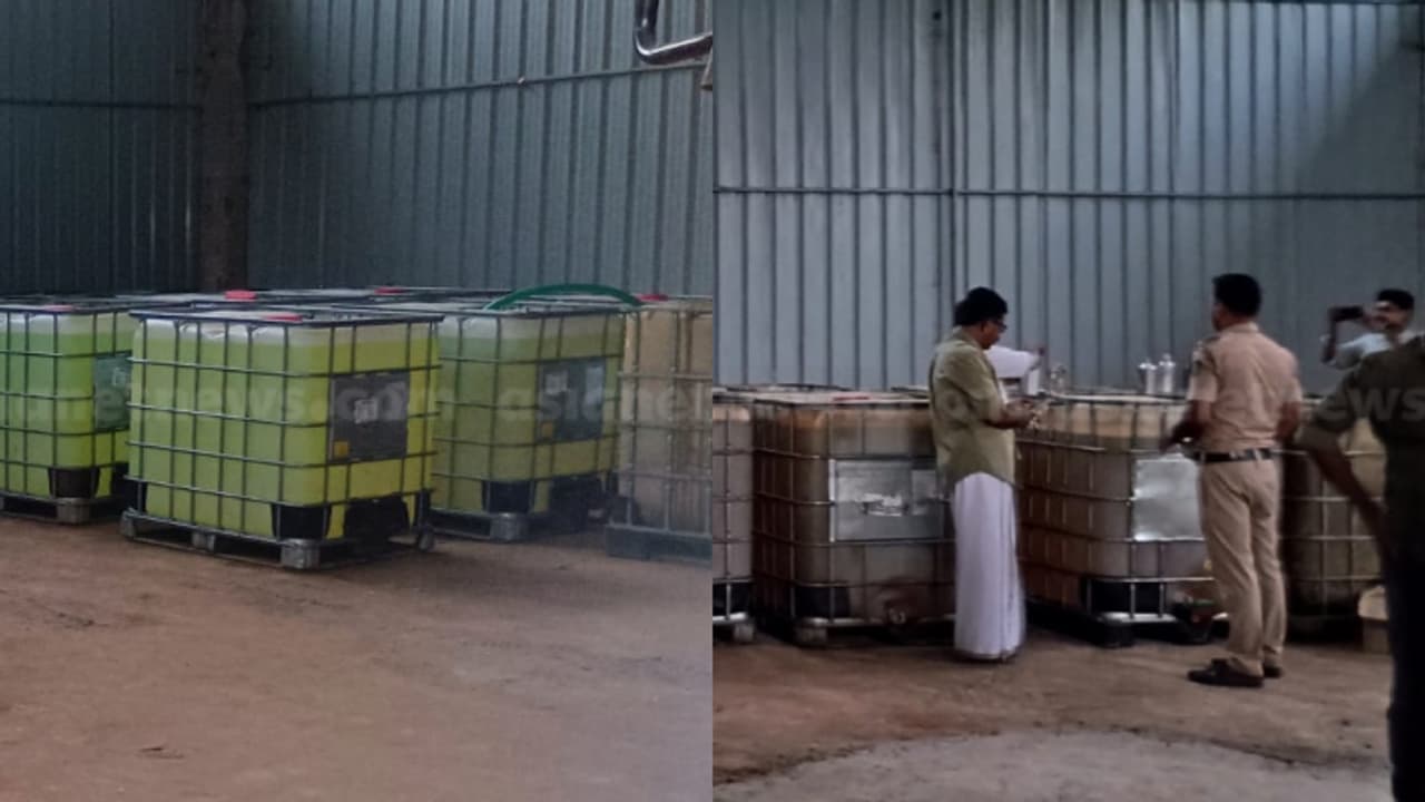 ഇരുമ്പ് കൂട്ടിൽ വലിയ കന്നാസ്; കുന്ദമംഗലത്തെ ഗോഡൗണിൽ പരിശോധന; പൊലീസ് പിടിച്ചത് 18000 ലിറ്റ‍ർ വ്യാജ ഡീസൽ!