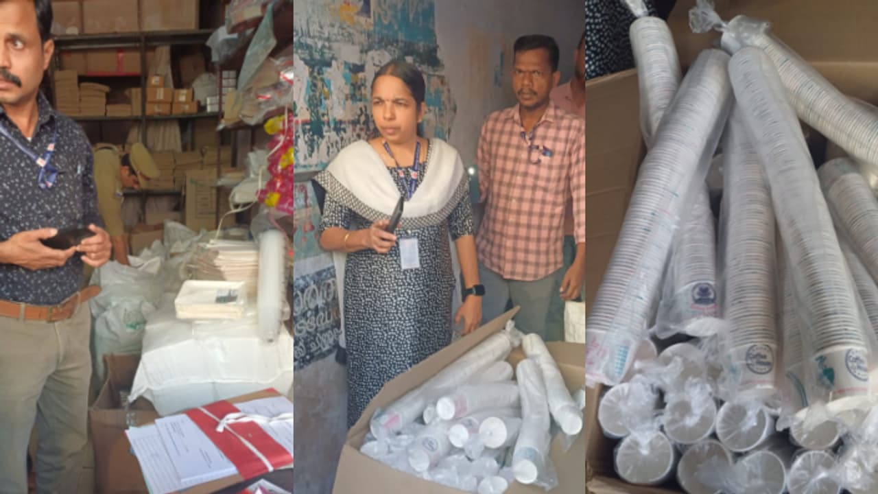 വലിയങ്ങാടിയില്‍ അസി. കളക്ടറുടെ നേതൃത്വത്തിൽ പരിശോധന; 2,500 കിലോ നിരോധിത പ്ലാസ്റ്റിക് ഉല്‍പന്നങ്ങള്‍ പിടികൂടി