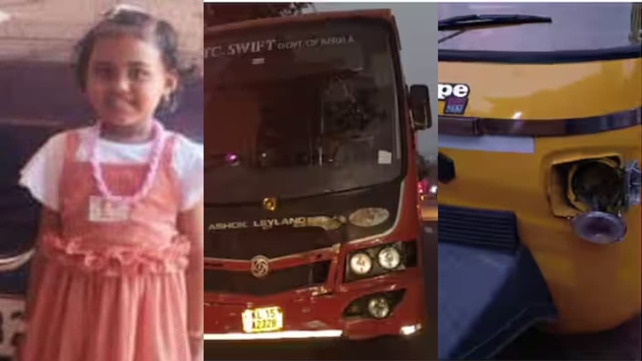 ബസ് വന്നിടിച്ചത് ഓട്ടോയുടെ പിന്നിൽ, ഫാത്തിമ റോഡിലേക്ക് വീണു; ഓട്ടുപാറയിൽ 4 വയസുകാരിയുടെ ജീവനെടുത്ത് അമിത വേഗം 