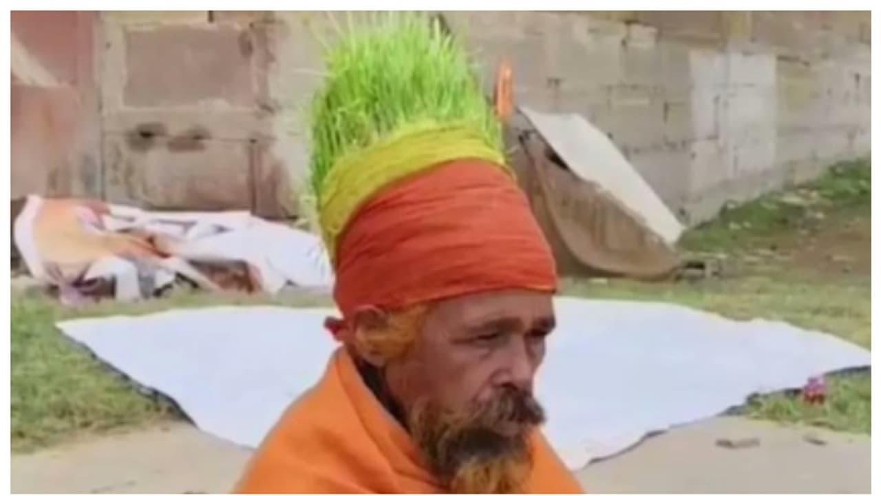 തലയിൽ 'കൃഷി' ഇറക്കി അനജ് വാലെ ബാബ, പ്രയാഗ് രാജ് മഹാ കുംഭമേളയിലെ താരം തലയിൽ 'കൃഷി' ഇറക്കി അനജ് വാലെ ബാബ, പ്രയാഗ് രാജ് മഹാ കുംഭമേളയിലെ താരം