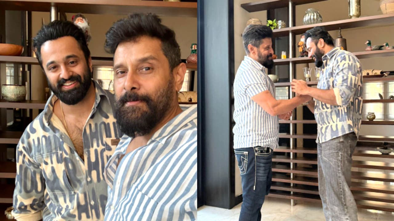 വെറും കൂടിക്കാഴ്ചയോ അതോ..; വിക്രത്തെ കണ്ട് ഉണ്ണി മുകുന്ദന്‍, 'മാര്‍ക്കോ 2' പ്രതീക്ഷയില്‍ ആരാധകര്‍