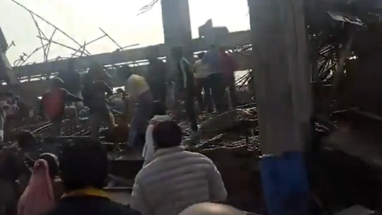 Under construction lintel collapses at UP's Kannauj railway station, several feared trapped (WATCH)