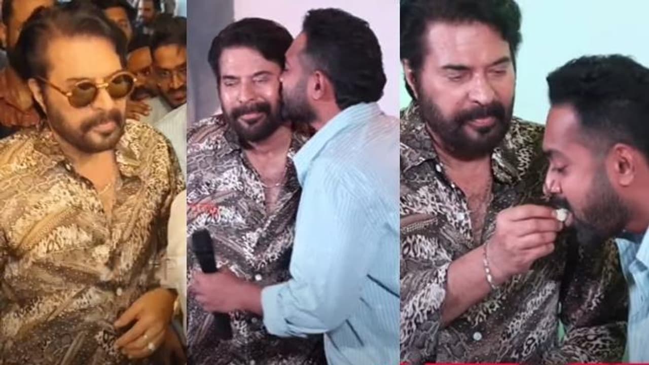 മമ്മൂട്ടി ചേട്ടന്റെ കഥ ഇതാണ്..; അന്ന് റോളക്സ് എങ്കിൽ ഇന്ന് ആസിഫിന്റെ സ്നേഹ​ ചുംബനം, മനംനിറഞ്ഞ് ടീം രേഖാചിത്രം