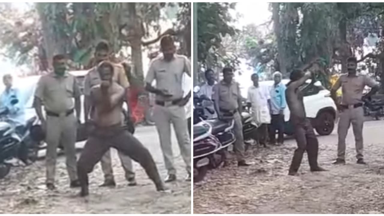 കോടതി വളപ്പിൽ പ്രതിയുടെ അഭ്യാസം; ആദ്യം ഷർട്ട് ഊരി, പിന്നാലെ പൊലീസ് നോക്കി നിൽക്കെ കരാട്ടെ സ്റ്റെപ്പുകൾ കോടതി വളപ്പിൽ പ്രതിയുടെ അഭ്യാസം; ആദ്യം ഷർട്ട് ഊരി, പിന്നാലെ പൊലീസ് നോക്കി നിൽക്കെ കരാട്ടെ സ്റ്റെപ്പുകൾ