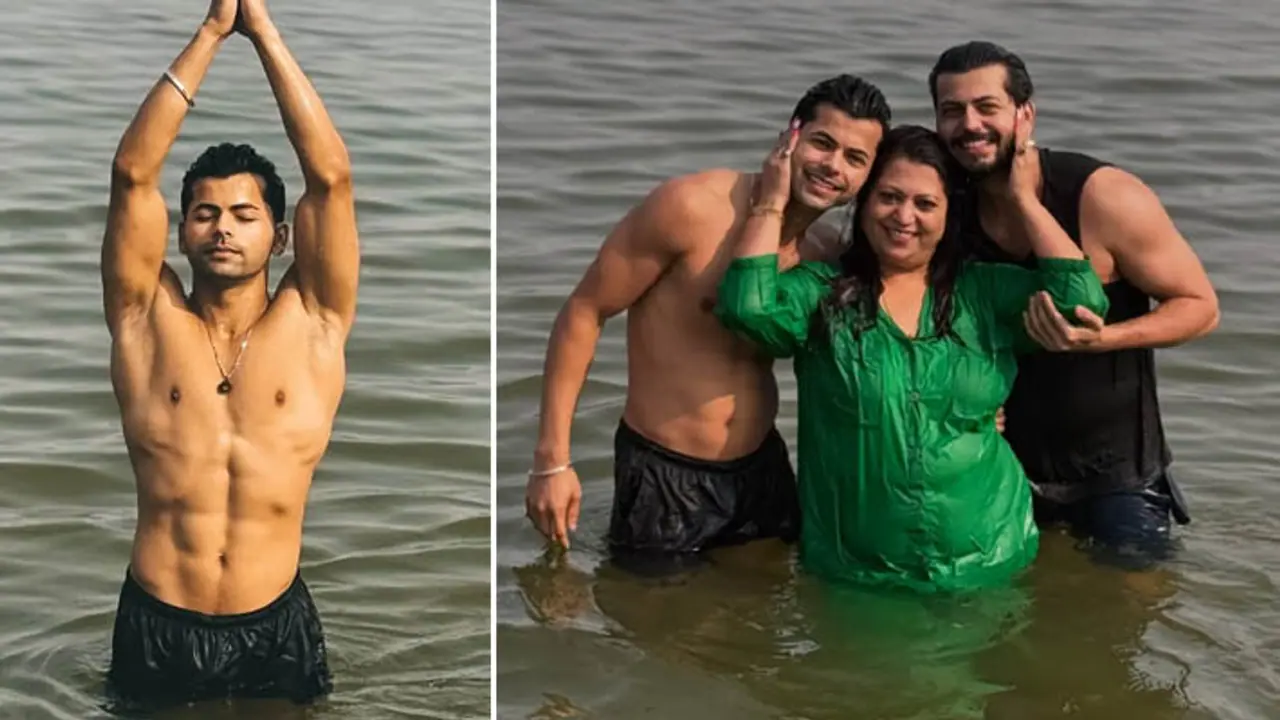 siddharth nigam at prayagraj mahakumbh 2025 with family share photos siddharth nigam at prayagraj mahakumbh 2025 with family share photos