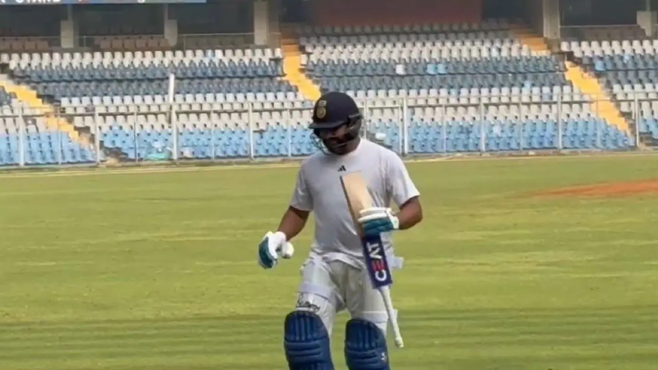 Under fire Rohit Sharma practices with Mumbai Ranji team at Wankhede stadium; pictures go viral Under fire Rohit Sharma practices with Mumbai Ranji team at Wankhede stadium; pictures go viral