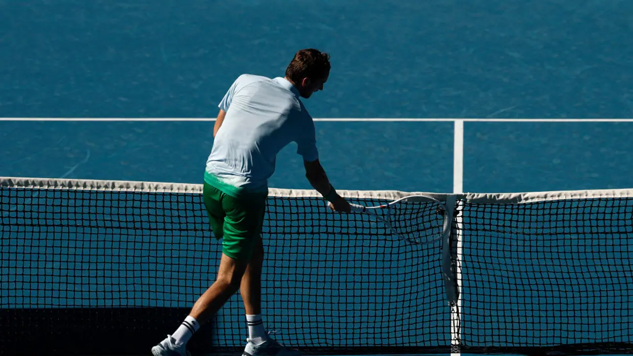 Australian Open 2025: Frustrated Medvedev shatters net camera with racquet in 1st round clash (WATCH) 
