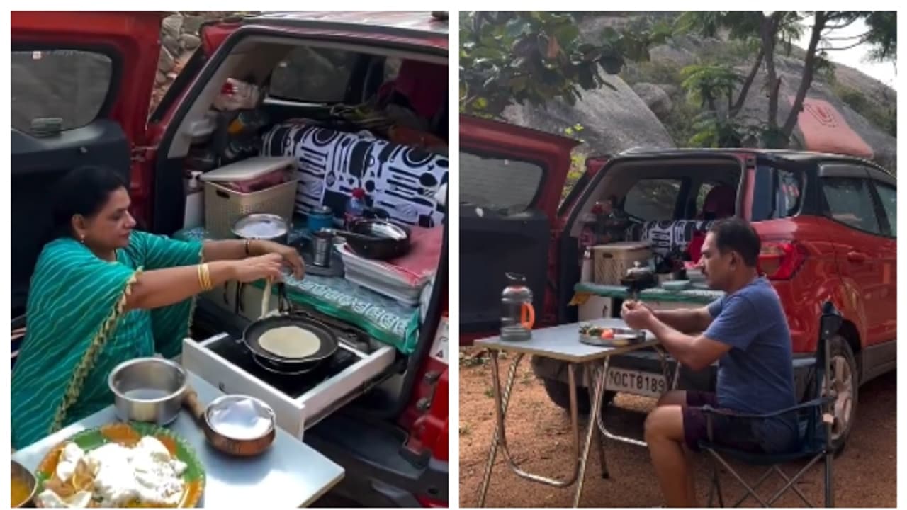 ദമ്പതികളുടെ റിട്ടയർമെന്‍റ് ജീവിതം കാറില്‍; 'എല്‍ ആന്‍റ് ടി ചെയർമാന്' പണിയാകുമെന്ന് സോഷ്യല്‍ മീഡിയ 