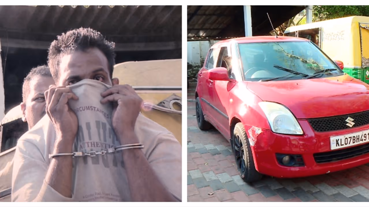  സ്കൂട്ടർ യാത്രികനെ ഇടിച്ച് കടന്നു, വിടാതെ പിന്നാലെ പോയി പൊലീസ്, മോഷ്ടിച്ച കാറും മോഷണക്കേസ് പ്രതിയും പിടിയില്‍