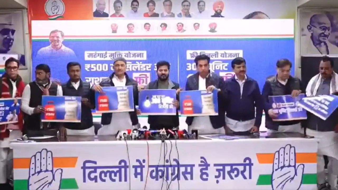 LPG cylinders for Rs 500, 300 units of electricity free: Congress's guarantee for Delhi polls (WATCH)