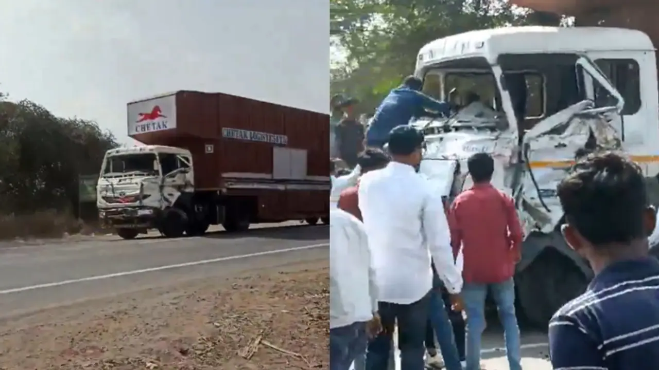Chaos in Pune after container truck collides with multiple vehicles, injures two women while fleeing (WATCH)